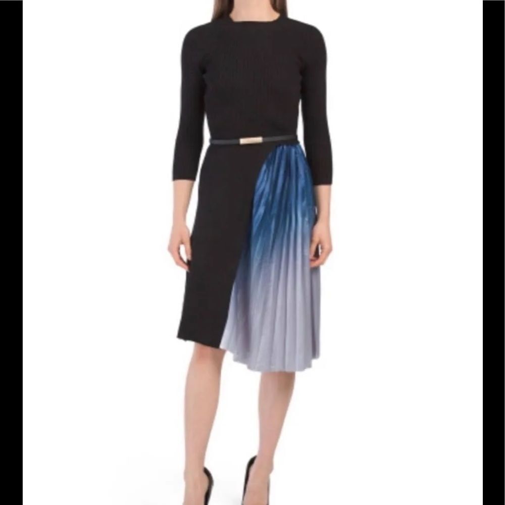 Dalia Mac Phee Sweater Pleated Dress Size XL